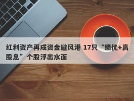 红利资产再成资金避风港 17只“绩优+高股息”个股浮出水面