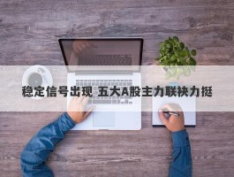稳定信号出现 五大A股主力联袂力挺