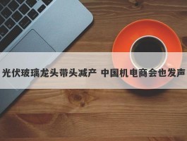 光伏玻璃龙头带头减产 中国机电商会也发声