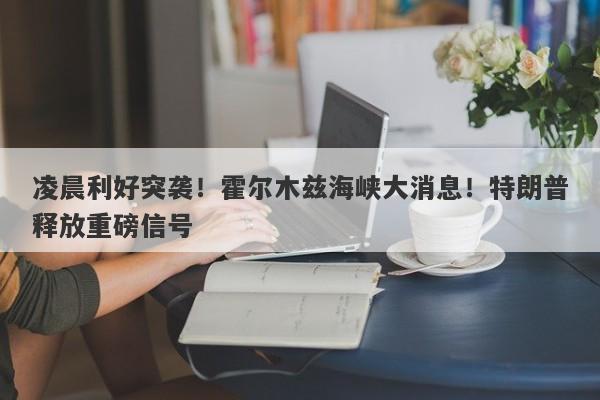 凌晨利好突袭!霍尔木兹海峡大消息!特朗普释放重磅信号 凌晨利好突袭!霍尔木兹海峡大消息!特朗普释放重磅信号